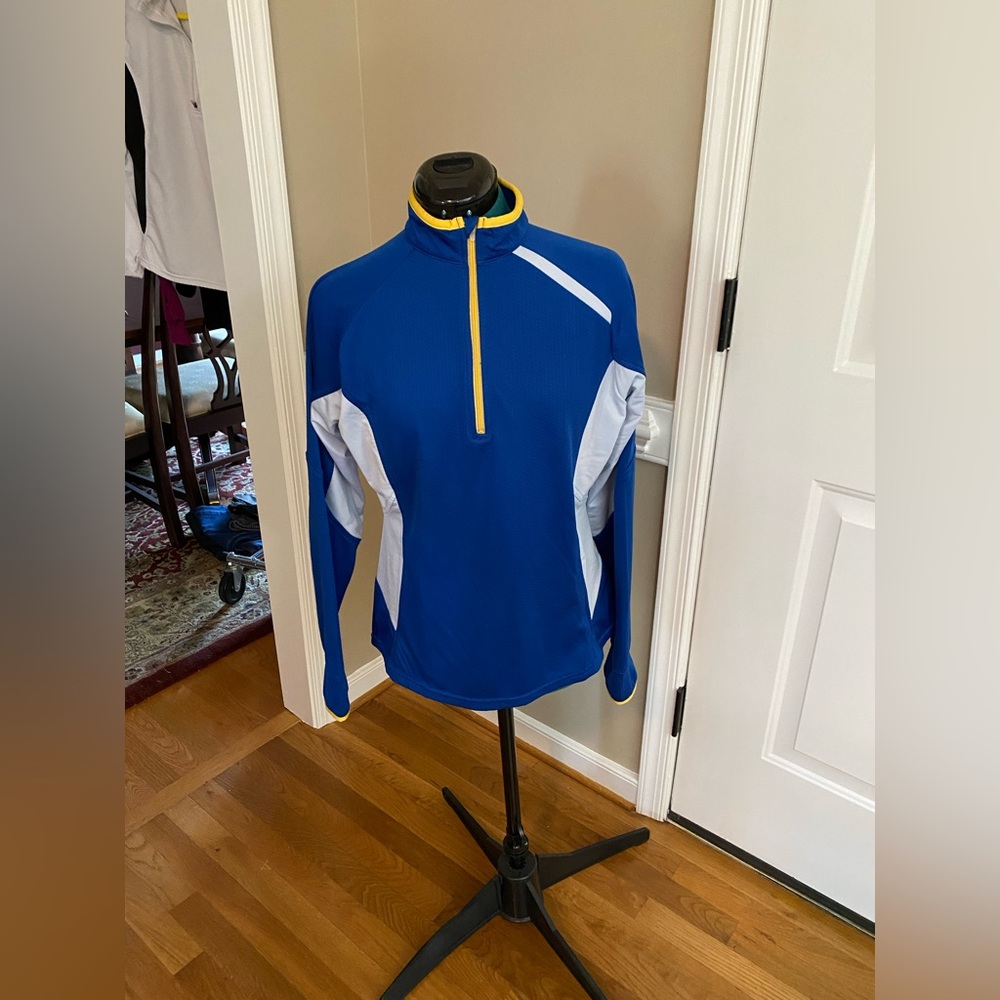 Women’s Nike Blue and White Quarter Zip Activewear